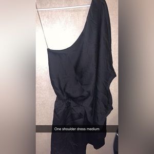 Black one shoulder dress